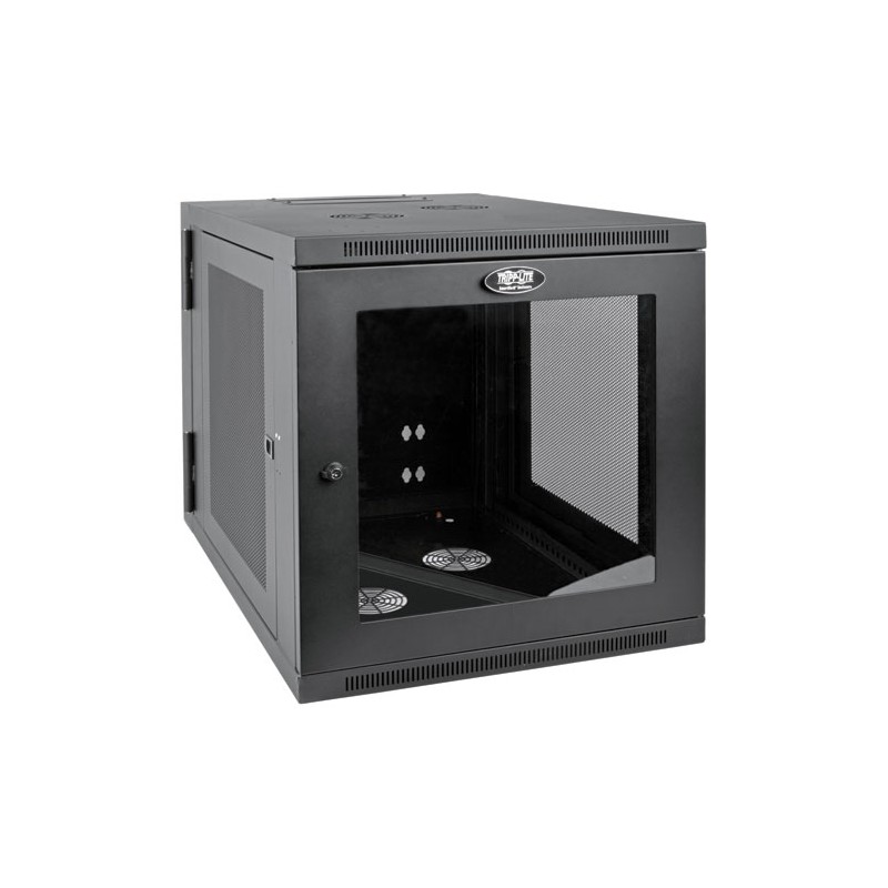 Tripp Lite SmartRack 12U Server-Depth Wall-Mount Rack Enclosure Cabinet with Clear Acrylic Window, Hinged Back