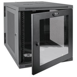 Tripp Lite SmartRack 12U Server-Depth Wall-Mount Rack Enclosure Cabinet with Clear Acrylic Window, Hinged Back | Tripp Lite Bran
