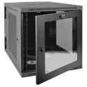 Tripp Lite SmartRack 12U Server-Depth Wall-Mount Rack Enclosure Cabinet with Clear Acrylic Window, Hinged Back