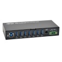 Tripp Lite 7-Port Rugged Industrial USB 3.0 SuperSpeed Hub with 15KV ESD Immunity and Metal Case, Mountable