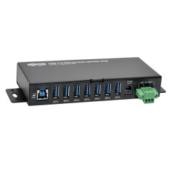 Tripp Lite 7-Port Rugged Industrial USB 3.0 SuperSpeed Hub with 15KV ESD Immunity and Metal Case, Mountable | Tripp Lite Interfa