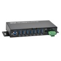 Tripp Lite 7-Port Rugged Industrial USB 3.0 SuperSpeed Hub with 15KV ESD Immunity and Metal Case, Mountable