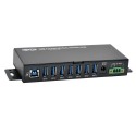 Tripp Lite 7-Port Rugged Industrial USB 3.0 SuperSpeed Hub with 15KV ESD Immunity and Metal Case, Mountable