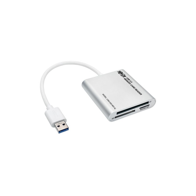 Tripp Lite USB 3.0 SuperSpeed Multi-Drive Memory Card Reader / Writer, Aluminum Case