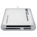 Tripp Lite USB 3.0 SuperSpeed Multi-Drive Memory Card Reader / Writer, Aluminum Case