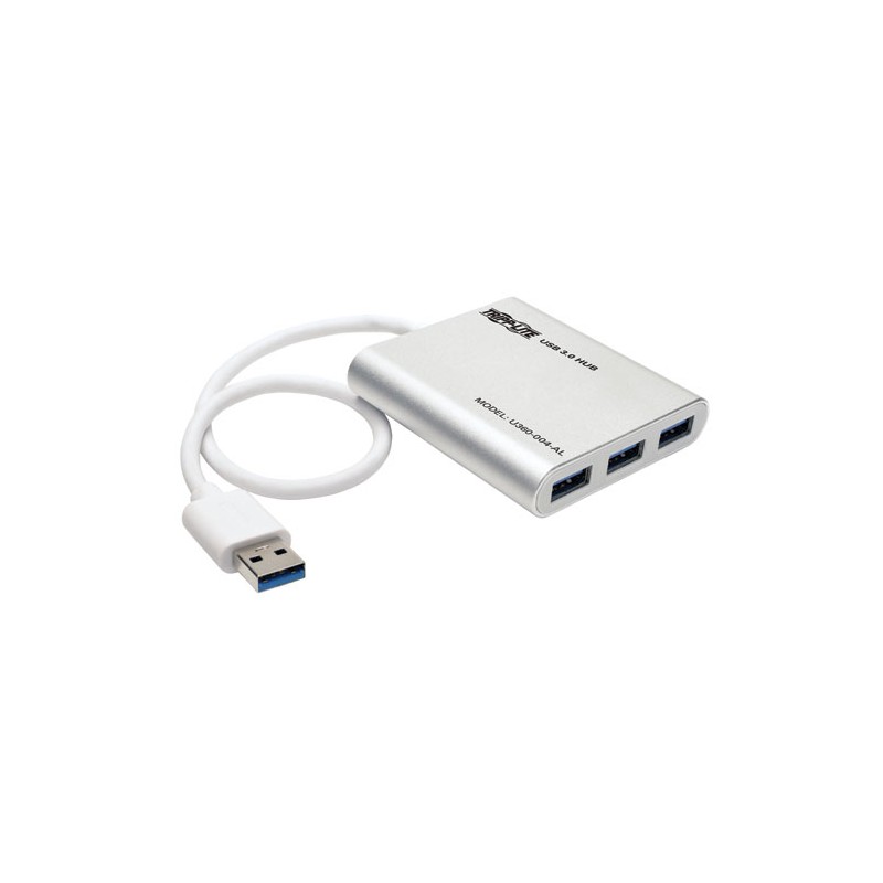 Tripp Lite 4-Port Portable USB 3.0 SuperSpeed Mini Hub, Aluminum
