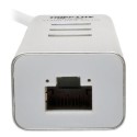 Tripp Lite Portable USB 3.1 Gen 1 Gigabit Ethernet Adapter with 3-Port Hub, USB Type-C (USB-C) Cable, Aluminum