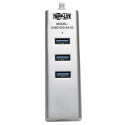 Tripp Lite Portable USB 3.1 Gen 1 Gigabit Ethernet Adapter with 3-Port Hub, USB Type-C (USB-C) Cable, Aluminum