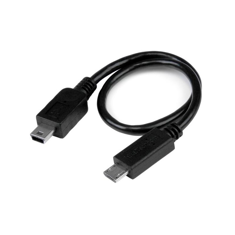 StarTech.com USB OTG Cable - Micro USB to Mini USB - M/M - 8 in.