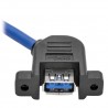 Tripp Lite USB 3.0 SuperSpeed Panel-Mount Type-A Extension Cable (M/F), 0.31 m (1-ft.) | Tripp Lite USB Cables