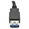 Tripp Lite USB 3.0 SuperSpeed Type-A Extension Cable (M/F), Black, 15.24 cm (6-in.) | Tripp Lite USB Cables