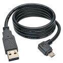 Tripp Lite Dedicated Reversible USB Charging Cable (Reversible A to Right Angle 5-Pin Micro B) Black, 0.91 m (3-ft.)