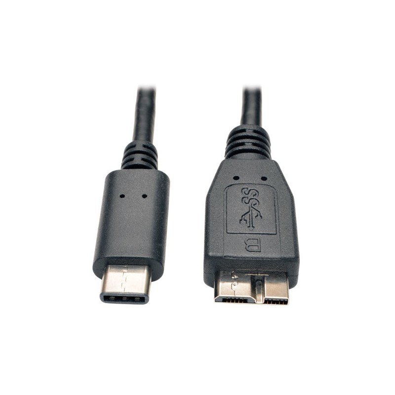 Tripp Lite USB 3.1 Gen 1 (5 Gbps) Cable, USB Type-C (USB-C) to USB 3.0 Micro-B M/M, 3.05 m
