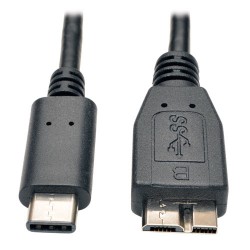 Tripp Lite USB 3.1 Gen 1 (5 Gbps) Cable, USB Type-C (USB-C) to USB 3.0 Micro-B M/M, 3.05 m | Tripp Lite USB Cables