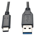 Tripp Lite USB 3.1 Gen 1 (5 Gbps) Cable, USB Type-C (USB-C) to USB Type-A M/M, 3.05 m
