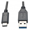 Tripp Lite USB 3.1 Gen 1 (5 Gbps) Cable, USB Type-C (USB-C) to USB Type-A M/M, 3.05 m | Tripp Lite USB Cables