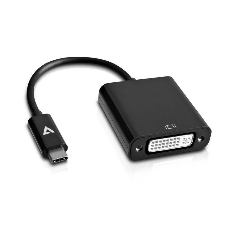 V7 USB-C male to DVI-D female Adapter Black