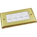 Cat6 UTP RJ45 Loaded Metal Faceplates