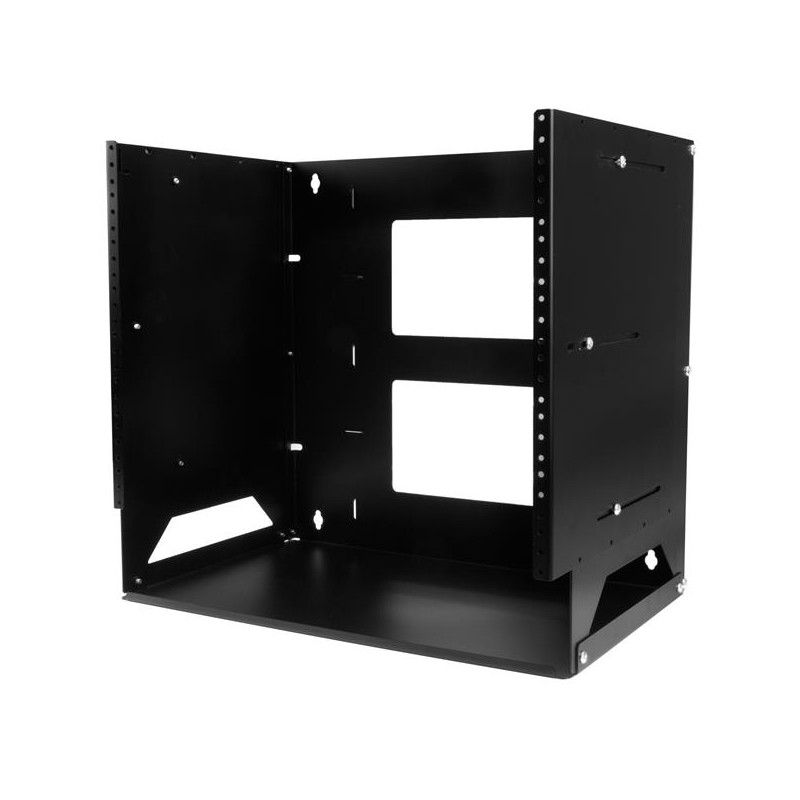 StarTech.com Wall-Mount Server Rack with Built-in Shelf - Solid Steel - 8U