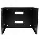 StarTech.com Wall-Mount Bracket for Shallow Rack-Mount Equipment - Solid Steel - 8U