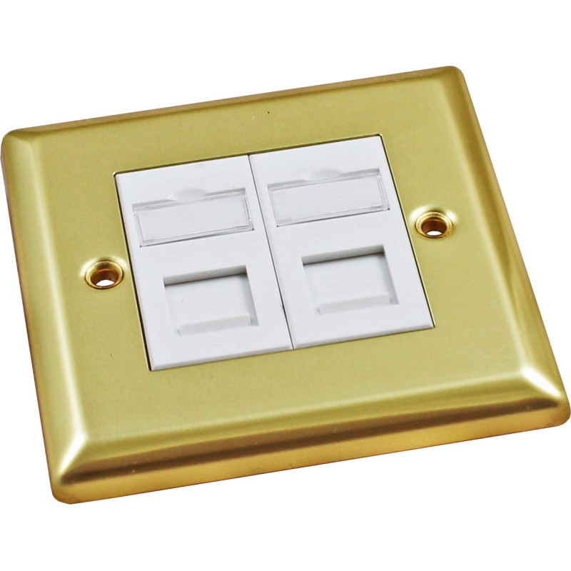 Cat6 UTP RJ45 Loaded Metal Faceplates | Cat6 Modules