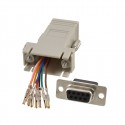 RJ45 Socket to D9 Female Modular D Adapter