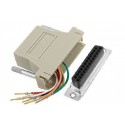 RJ45 Socket to D25 Female Modular D Adapter