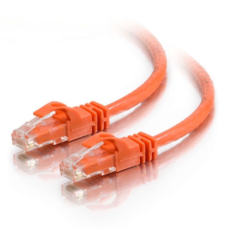 0.5m Cat6 550 MHz Snagless RJ45 Patch Leads - Orange