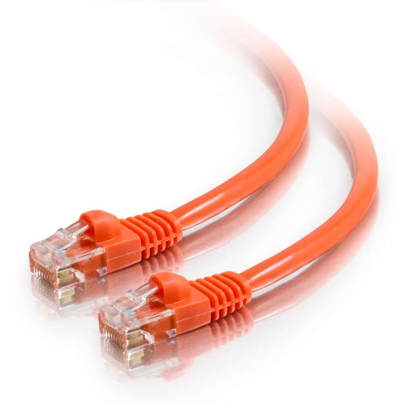 0.5m Cat5E 350 MHz Snagless RJ45 Patch Leads - Orange