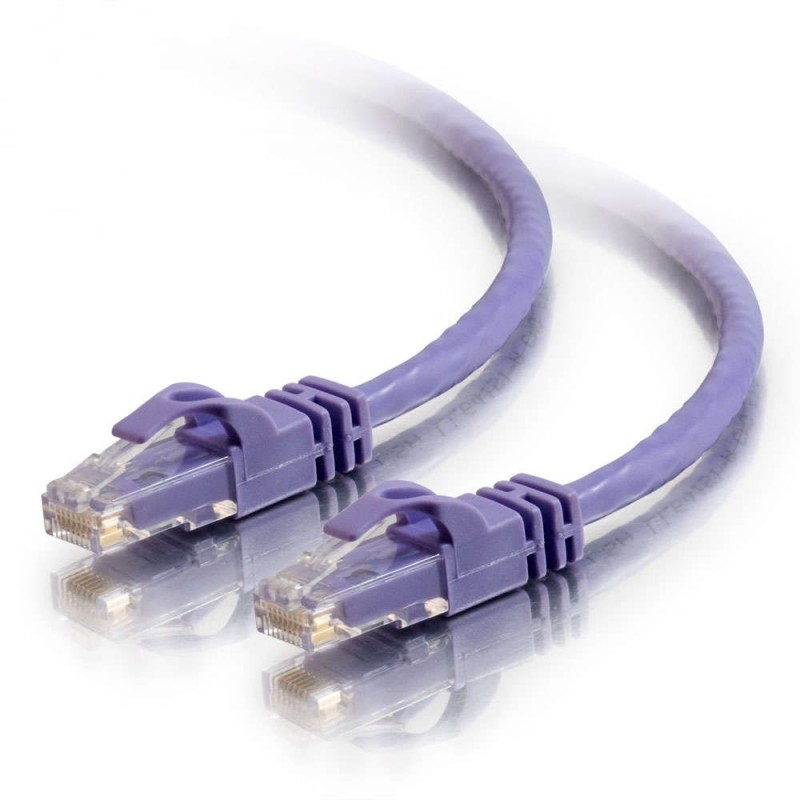 0.5m Cat6 550 MHz Snagless RJ45 Patch Leads - Purple