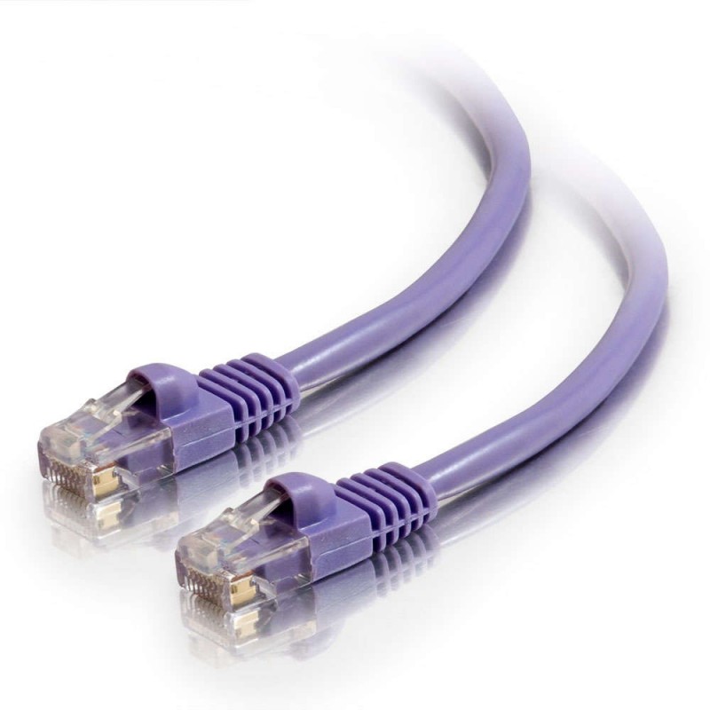 0.5m Cat5E 350 MHz Snagless RJ45 Patch Leads - Purple