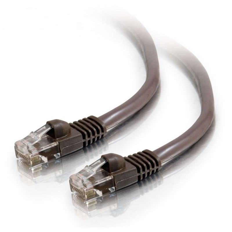 0.5m Cat5E 350 MHz Snagless RJ45 Patch Leads - Brown