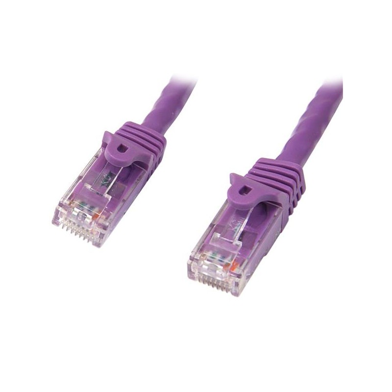 StarTech.com Cat5e Ethernet Patch Cable with Snagless RJ45 Connectors - 10 m, Purple