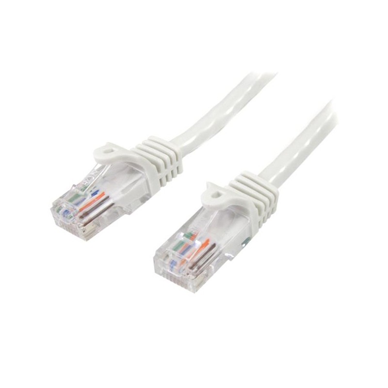 StarTech.com Cat5e Ethernet Patch Cable with Snagless RJ45 Connectors - 7 m, White