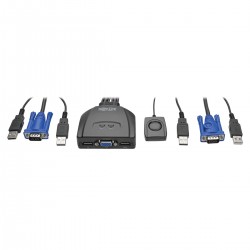 Tripp Lite 2-Port USB/VGA Cable KVM Switch with Cables and USB Peripheral Sharing | Tripp Lite KVM Solutions