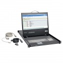 Tripp Lite 1U Rack-Mount Console with 19 in. LCD, 1920 x 1080 (1080p), DVI or VGA Video, TAA