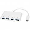 StarTech.com 4-Port USB-C Hub - USB-C to 4x USB-A - USB 3.0 Hub - Bus Powered - White | StarTech.com Interface Hubs