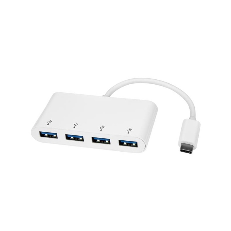 StarTech.com 4-Port USB-C Hub - USB-C to 4x USB-A - USB 3.0 Hub - Bus Powered - White