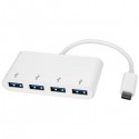 StarTech.com 4-Port USB-C Hub - USB-C to 4x USB-A - USB 3.0 Hub - Bus Powered - White