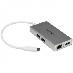 StarTech.com USB-C Multiport Adapter for Laptops - Power Delivery - 4K HDMI - GbE - USB 3.0 - Silver & White | StarTech.com Dock