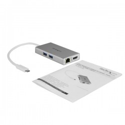 StarTech.com USB-C Multiport Adapter for Laptops - Power Delivery - 4K HDMI - GbE - USB 3.0 - Silver & White | StarTech.com Dock