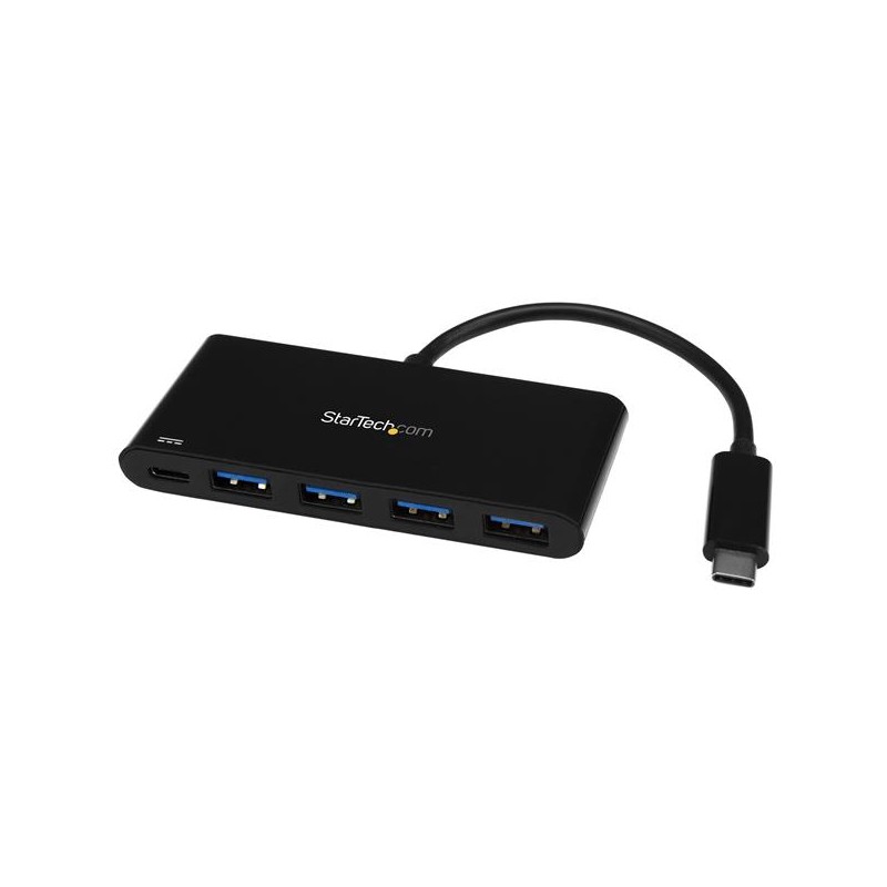 StarTech.com 4-Port USB-C Hub with Power Delivery - USB-C to 4x USB-A - USB 3.0 Hub