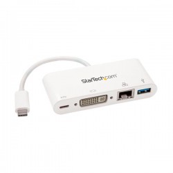 StarTech.com USB-C Multiport Adapter for Laptops - Power Delivery - DVI - GbE - USB 3.0 | StarTech.com Docks & Port Expansions