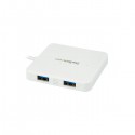 StarTech.com 3-Port USB-C Hub with Power Delivery - USB-C to 3x USB-A - USB 3.0 Hub - White