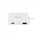 StarTech.com 3-Port USB-C Hub with Power Delivery - USB-C to 3x USB-A - USB 3.0 Hub - White