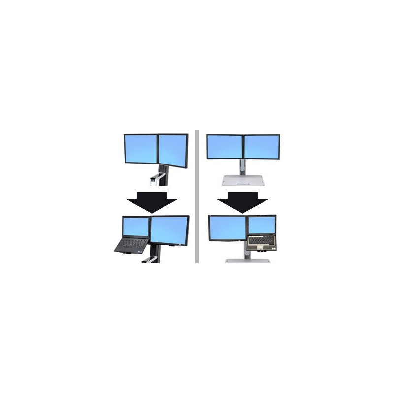 Ergotron WorkFit Convert-to-LCD &amp;amp;amp; Laptop Kit from Dual Displays