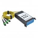 Tripp Lite 8.3/125 Fiber Breakout Cassette w/Built-In MTP Cables, 40 GB to 10 GB, (x3) 8-Fiber Singlemode MTP/MPO to (x12) LC Du