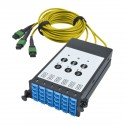 Tripp Lite 8.3/125 Fiber Breakout Cassette w/Built-In MTP Cables, 40 GB to 10 GB, (x3) 8-Fiber Singlemode MTP/MPO to (x12) LC Du