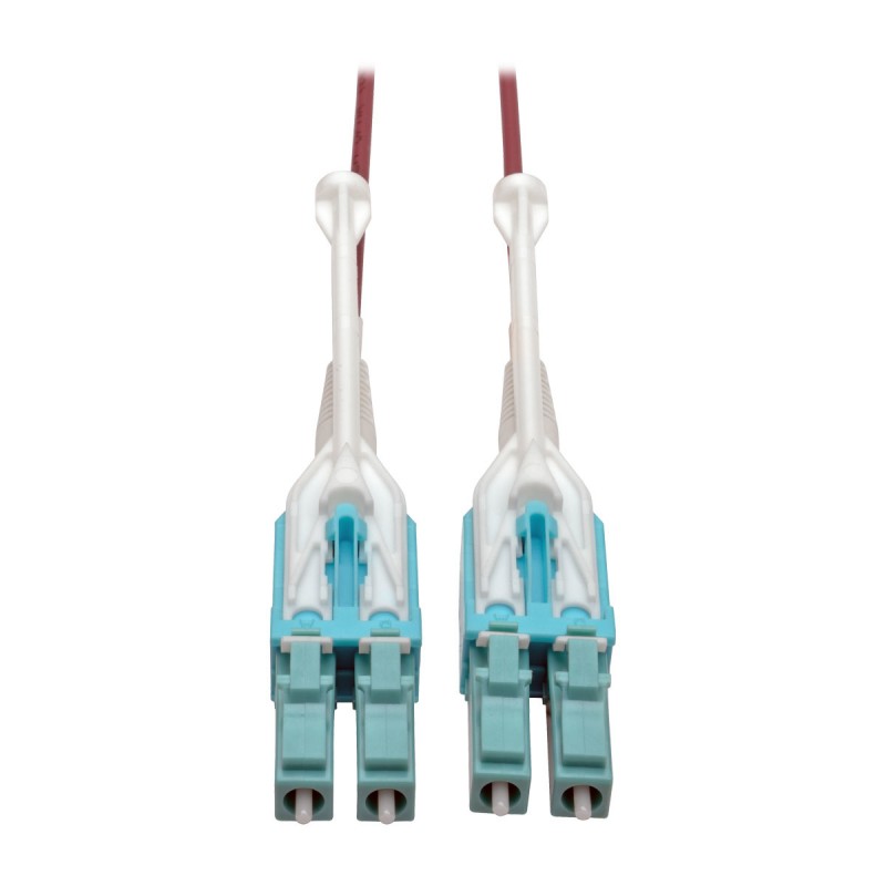 Tripp Lite 2M 10 Gb Duplex Multimode 50/125 OM4 LSZH Fiber Patch Cable (LC/LC), Push/Pull Tabs, Magenta