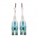 Tripp Lite 2M 10 Gb Duplex Multimode 50/125 OM4 LSZH Fiber Patch Cable (LC/LC), Push/Pull Tabs, Magenta